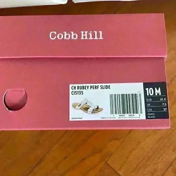 Cobb Hill Rubey Perf Slide Womens Sandal 10 BM US WhitePewter SAVE $30 - Picture 12 of 13